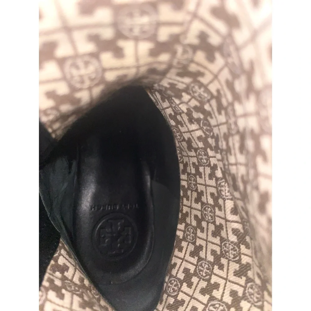 Tory Burch Marlene  Black Leather Riding Boots Women's SZ 9.5 M Knee-High Boots - Picture 11 of 15